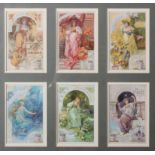 Liebig ‘In Spring’ A group of 6 coloured designs in frame Together with four further mounted