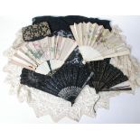 A collection of late 19th and early 20th Century accessories and lace, including collars, edgings,