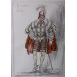 Richard Berkeley Sutcliffe (1918-79)The Tempest 'Antonio' costume designPencil and gouacheSigned