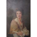 20th Century SchoolPortrait of the actress Nicola Pagett as Anna Karenina Oil on canvas76 x 51cm