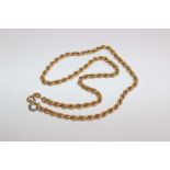 A 9ct gold rope twist necklace. 5.5g