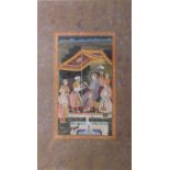 Mohanlal Soni ‘Jehangir with courtiers in attendance’ Painting executed on the page of an old