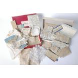 Two boxes of 18th and 19th Century lace, to include early 19th Century Alencon, Mechlin, an Irish