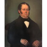 A Vander Borght Portrait of a gentleman Oil on canvas 1849 Signed verso 78 x 65cms