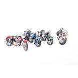 Four Franklin Mint Harley-Davidson 1:10 scale diecast model motorcycles - XL Sportster, Panhead,