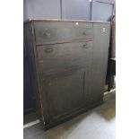 A painted tool cabinet 150cm high, 125cm wide