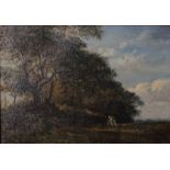 19th Century English SchoolHorse and cart in a landscapeOil on canvas17 x 24.5cm