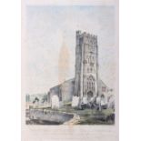 Augustus ButlerNorth West View of St. Mary's Church, Beaminster Lithograph Printed in London by