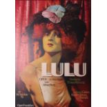 LuluAdvertising poster 119 x 85cmThe opera was composed between 1929-1935 and finally completed in