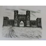 David GentlemanCastle facadeLithographSigned lower right in pencil, no ed 25/10046 x 54cmtogether