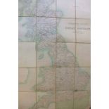 A cloth-bound Ordnance Survey map of Great Britain, inscribed 'Lt. Col., J.A.S. Gray C.M.G., D.S.O.,