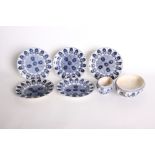 A quantity of blue and white china , to include Minton's China Aster, together with two oriental