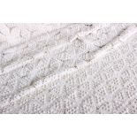 An early 20th Century New Hampshire handmade white crochet bedcover, approximate size 310 cm x 175