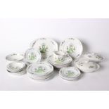 Quantity of Bristol Pottery dinnerware - Old Bristol Delft design. Ten dinner plates, ten lunch