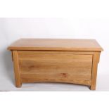 A modern oak storage chest 105cm length