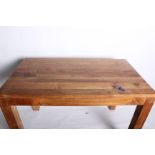 A hardwood kitchen table 79cm high, 120cm length