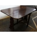 A Victorian oak folding dining table 152cm length