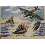 Propoganda Posters A British Short 'Sunderland' Flying Boat patrolling the sea lanes, designed by