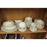 Art deco dinner ware, Crown Ducal, to include tureens, dinner plates and serving platters.