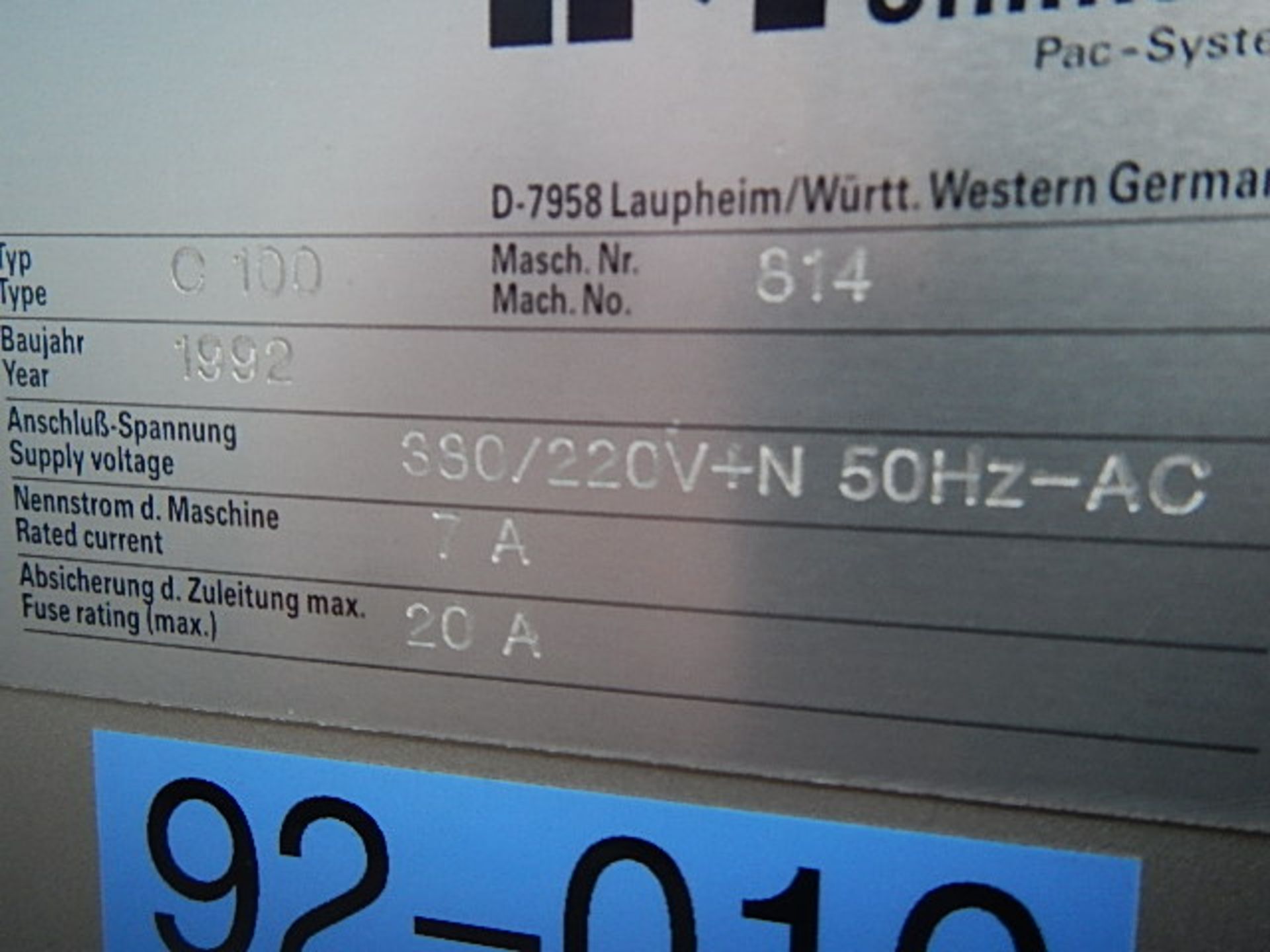 Uhlmann C-100 horizontal cartoner for bottles. Speeds of up to 100 cartons per minute, depending - Image 12 of 12