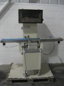 Bosch checkweigher with a weighing range of 5gm to 300gm. Belt width 100mm. Infeed and outfeed
