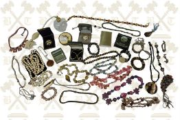 Large box of miscellaneous costume jewellery etc