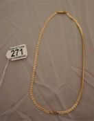 9ct Gold Flat Linked Necklace