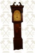 Mahogany cased grandfather clock with 8 day movement