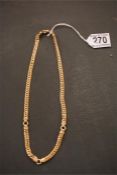 9ct Gold Flat Linked Chain Necklace with Cast Decoration