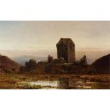 Oil on canvas by W Burry of Smailholm Tower