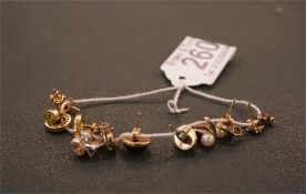 6 Pairs of gem set ladies earrings
