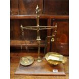 Victorian brass balance scales