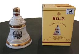 Boxes Bells limited edition Christmas 2005 whisky decanter