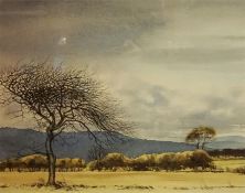 A framed watercolour landscape by John Boak.