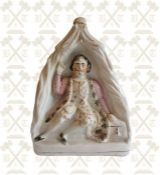 19th Century Staffordshire flat backed ornament of "Bonnie Prince Charlie in Hiding"