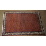 Oriental Rug - Red, blue and ivory. 42" x 62".