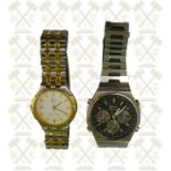 Gents stainless steel Seiko watch and a Titus steel and yellow metal gents watch & bracelet