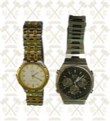 Gents stainless steel Seiko watch and a Titus steel and yellow metal gents watch & bracelet