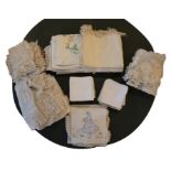 Quantity of large linen table cloths, napkins etc