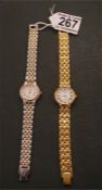 Ladies Steel and Yellow Metal Watch & Ladies Yellow Metal Wrist Watch