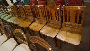 Reclaimed pine farmhouse kitchen table and a set of 6 matching chairs