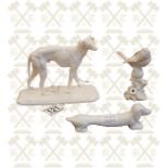 Continental Chine De Blanc grey hound and dash hound knife rest and bird