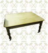Victorian pine scrub top table on turned legs