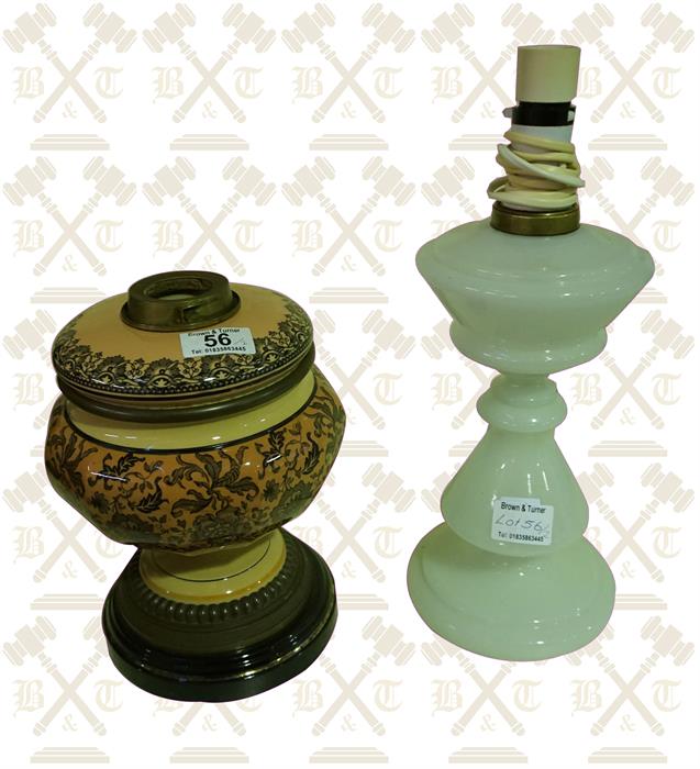 Two late 19th century oil lamp bases