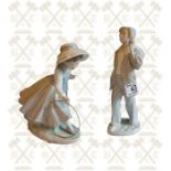 A pair of Spanish porcelain figurines