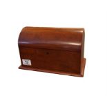 19th Century mahogany dome topped tea caddy with original lining