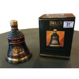 Boxed Bells extra special whisky Christmas decanter 1994