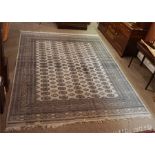 Oriental Rug - Pale blue, dark blue and pale. 99" x 120".