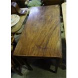 19th century mahogany gate leg table with squared legs