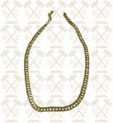 9ct gold ladies flat linked chain 8 inches long
